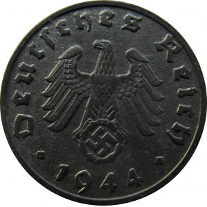 Niemcy, 1933-1945, Rolka bankowa (100 sztuk) x 1 pfennig 1944 B, Wiedeń