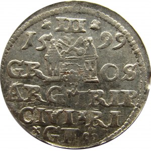 Zygmunt III Waza, trojak 1599, Ryga