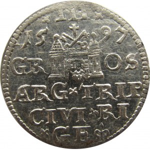 Zygmnunt III Waza, trojak 1597, Ryga