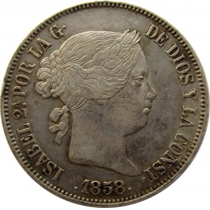 Hiszpania, Isabela, 20 reali 1858