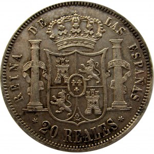 Hiszpania, Isabela, 20 reali 1858