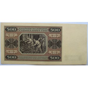 Polska, RP, 500 złotych 1948, seria AL, UNC