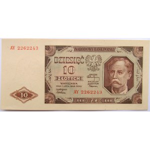 Polska, RP, 10 złotych 1948, seria AY, UNC