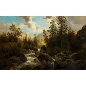 Josef Thoma (1828-1899), Landschaft mit Gebirgsbach
