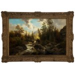 Josef Thoma (1828-1899), Landscape with mountain stream