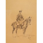 Wojciech Kossak (1856 Paryż - 1942 Kraków), Ułan na koniu, 1899 r.