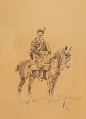 Wojciech Kossak (1856 Paryż - 1942 Kraków), Ułan na koniu, 1899 r.