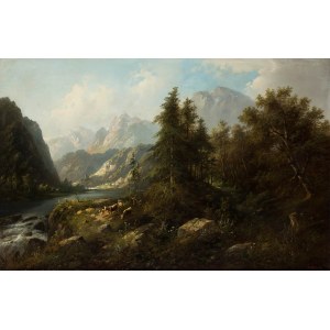 Eduard Boehm (1830-1890), Paysage alpin