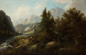 Eduard Boehm (1830-1890), Paysage alpin