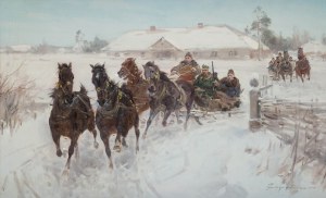 Ignacy Zygmuntowicz (1875 Warsaw-1947 Łódź), On the hunt