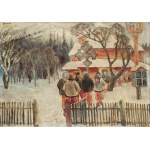 Władysław Jarocki (1879 Tarnopol - 1965 Kraków), Scena huculska
