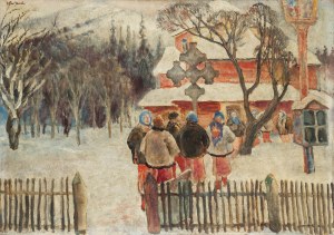 Wladyslaw Jarocki (1879 Ternopil - 1965 Krakow), Hutsul Scene