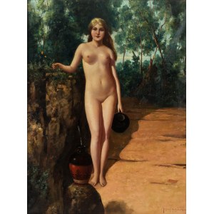 Eugene Ansen Hofmann (1862 Austria - 1955), Nude with jug