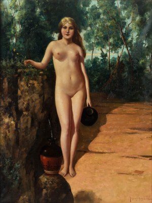 Eugene Ansen Hofmann (1862 Austria - 1955), Nudo con brocca