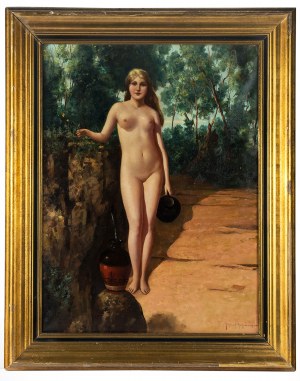 Eugene Ansen Hofmann (1862 Austria - 1955), Nude with jug