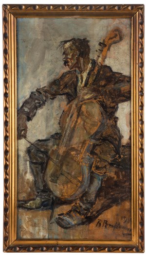 Roman Antoni Breitenwald (1911 Piotrków Trybunalski - 1985 Miechów), Folklorist - Cellist, 1949.