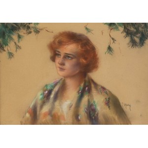 Joseph Ujheli (1895-?), Ritratto di donna dai capelli rossi