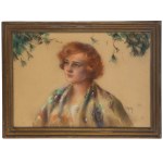 Joseph Ujheli (1895- ?), Portrait d'une femme aux cheveux roux