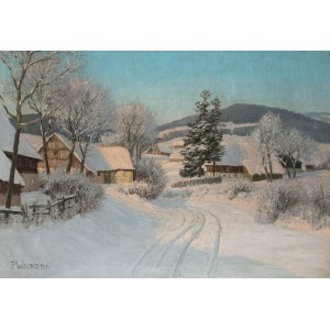 Paul Weimann (1867 Wrocław -1945 Jelenia Góra), Village dans les montagnes géantes