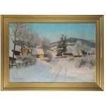 Paul Weimann (1867 Wrocław -1945 Jelenia Góra), Village dans les montagnes géantes