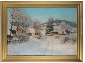 Paul Weimann (1867 Wrocław -1945 Jelenia Góra), Village dans les montagnes géantes