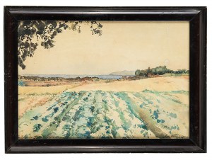 Maciej Nehring (1901 Varsovie-1977), Vue de la Côte d'Azur, 1928.