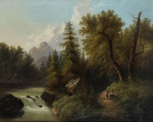 Eduard Boehm (1830-1890), By the Mountain Stream