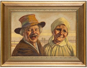 Konstanty Shevchenko (1910 Varsovie-1991), couple souriant