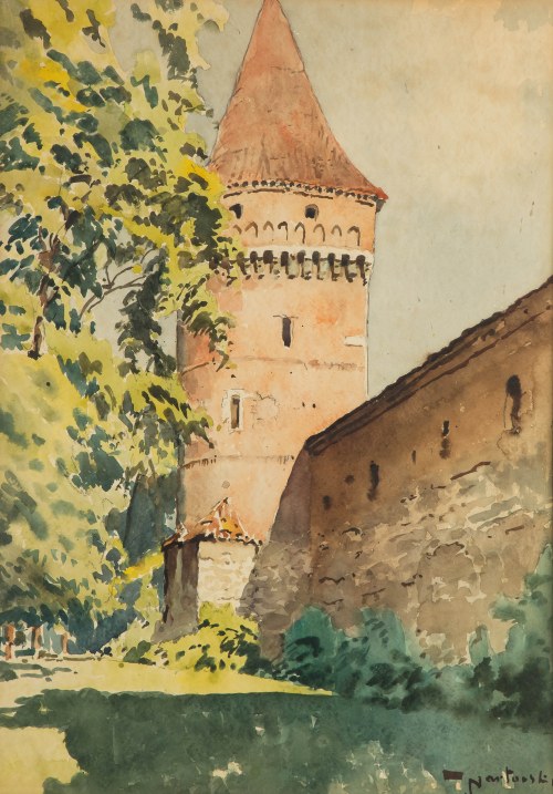 Tadeusz Nartowski (1892 Zręby k. Łomży - 1971 Szczecin), Wieża przy Bramie Floriańskiej w Krakowie