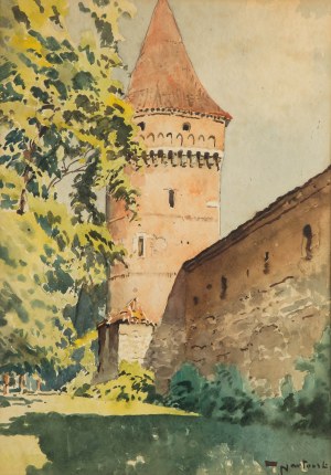 Tadeusz Nartowski (1892 Zręby pri Łomži - 1971 Štetín), veža pri Floriánskej bráne v Krakove