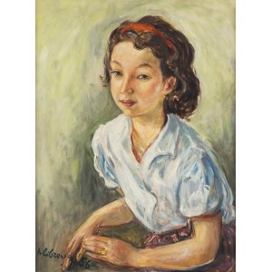 Katarzyna Librowicz (1912 Varsovie - 1991 Paris), Portrait d'une jeune fille, 1956.