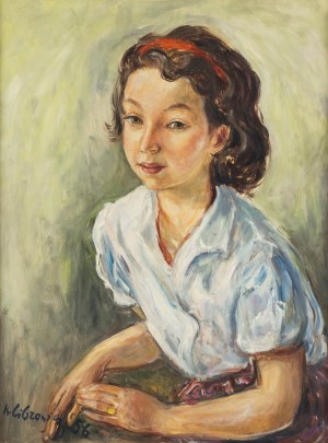Katarzyna Librowicz (1912 Varsovie - 1991 Paris), Portrait d'une jeune fille, 1956.