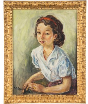 Katarzyna Librowicz (1912 Warschau - 1991 Paris), Porträt eines jungen Mädchens, 1956.