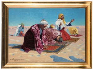 Feliks Michał Wygrzywalski (1875 Przemyśl - 1944 Rzeszów), Praying in the desert