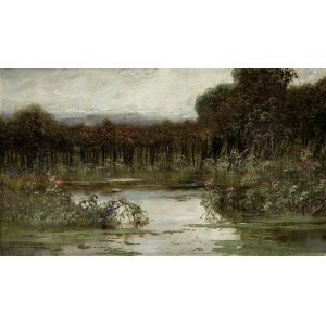 Enrique Serra (1859-1918), Landschaft mit einer Aue