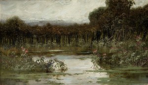 Enrique Serra (1859-1918), Landscape with a spillway