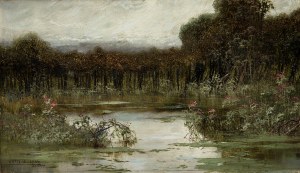 Enrique Serra (1859-1918), Landschaft mit einer Aue