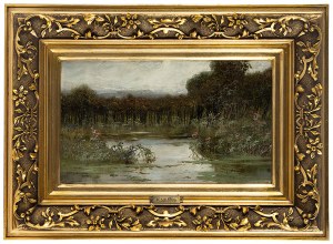 Enrique Serra (1859-1918), Landschaft mit einer Aue