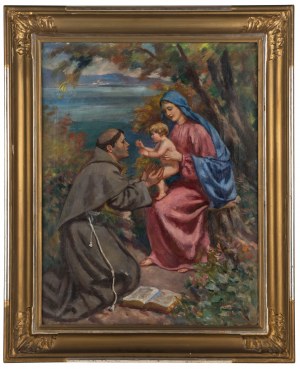 Stanisław Żurawski (1889 Krosno - 1976 Kraków), Heiliger Antonius mit Madonna