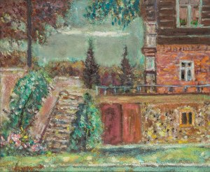 Czeslaw Rzepinski (1905 Strusowa near Trembowla - 1995 Krakow), Backyard in Lanckorona, 1979.