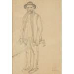 Stanislaw Zurawski (1889 Krosno - 1976 Krakow), Highlanders and Highlander Woman - a collection of 5 drawings
