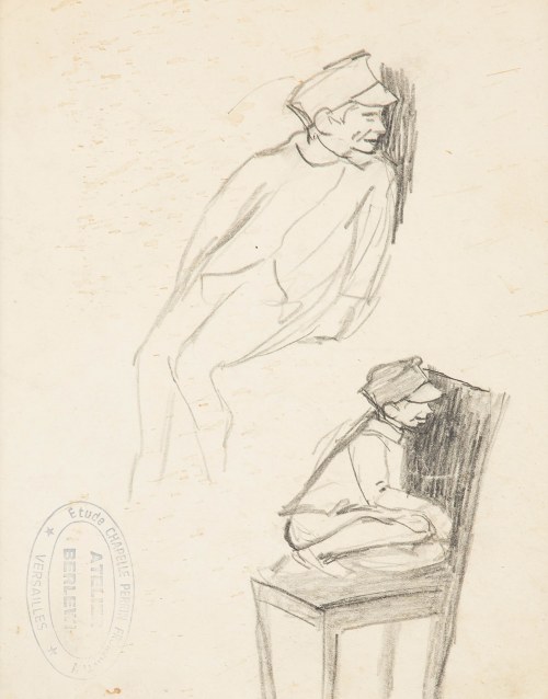 Henryk Berlewi (1894 Warszawa - 1967 Paryż), Szkice postaci-praca dwustronna
