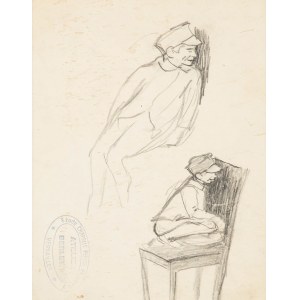 Henryk Berlewi (1894 Varsavia - 1967 Parigi), Schizzi di figure - opera bifacciale