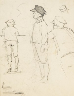 Henryk Berlewi (1894 Warschau - 1967 Paris), Skizzen von Figuren - doppelseitiges Werk