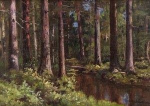 Ludwik Werner (1900-1961), Bach im Wald