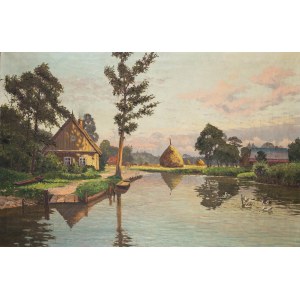 Ernst Hugo Lorenz-Murowana (1872 Murowana Goślina - 1954 Berlino), Paesaggio fluviale