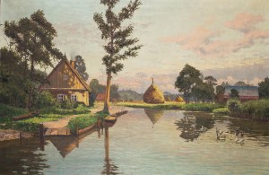 Ernst Hugo Lorenz-Murowana (1872 Murowana Goślina -1954 Berlin), Riverside Landscape