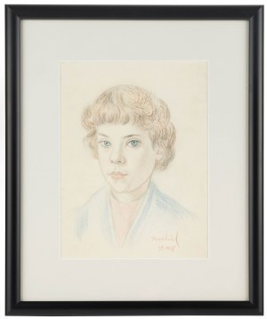 Jakub Markiel (1911 Łódź - 2008 Paryż), Portret młodej dziewczyny, 1958 r.