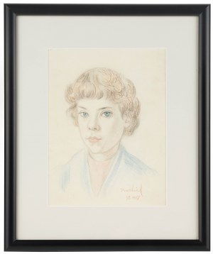 Jakub Markiel (1911 Łódź - 2008 Paris), Portrait of a young girl, 1958.