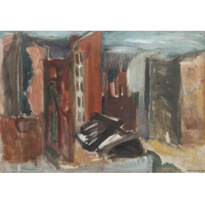 Izaak Celnikier (1923 Varsavia - 2011 Ivry-sur-Seine), Paesaggio urbano, 1955.